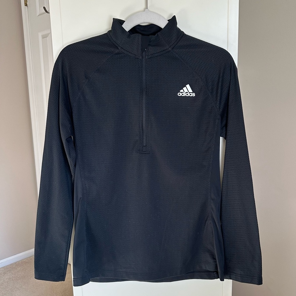 Black Adidas Runners Half Zip Size M
